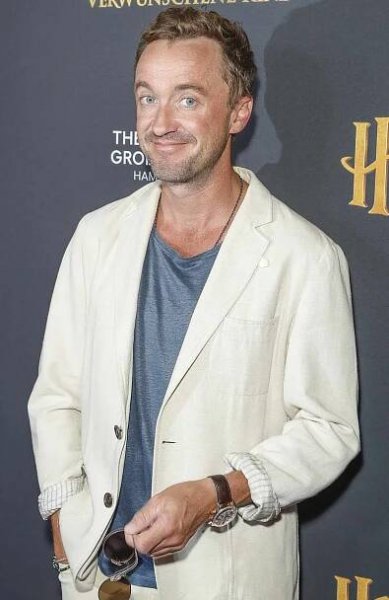 Tom Felton made a special appearance at the "Harry Potter und das verwunschen Kind" (Harry Potter and the Cursed Child) 10-year theater celebration