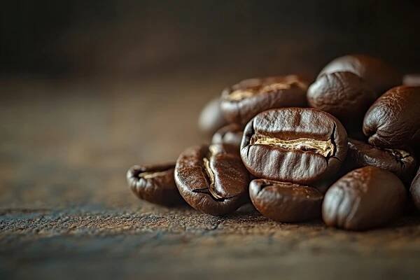 OBRAZ NA PLÁTNĚ CANVAS KÁVA ZRNA ARABICA ROBUSTA MAKRO NÁPOJ CAFE 60x40