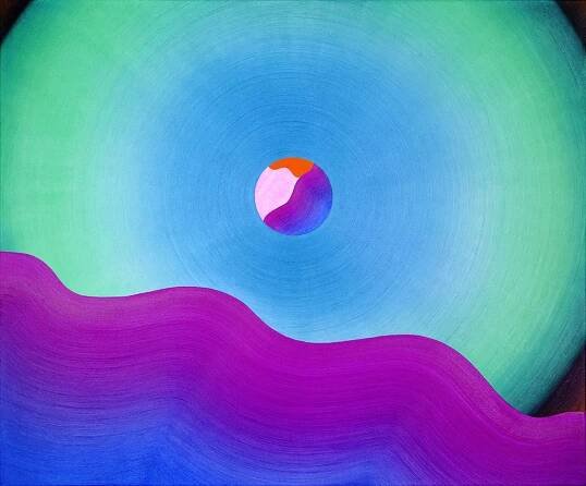 Osamu Kobayashi, Mirage, 2023, Oil on canvas, 40″ x 48″
