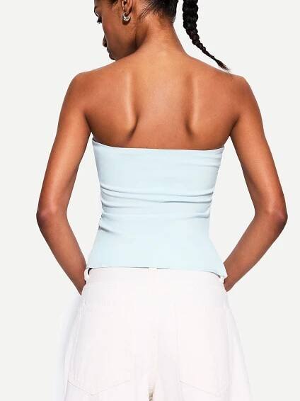 Bershka Top – modrá