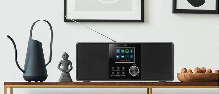 Internetový radiopřijímač s DAB+ JVC RA-E981B černá barva
