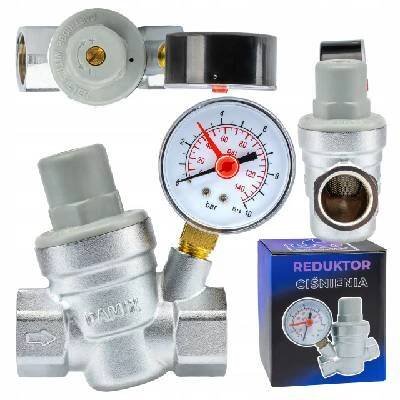 REDUKTOR TLAKU VODY S MANOMETREM 3/4'' DN20 REGULÁTOR 1,5-6,5 BAR DAMIX