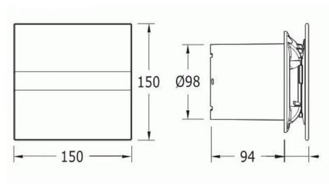 CATA E-100 G koupelnový ventilátor axiální, 8W, potrubí 100mm, bílá, 00900000
