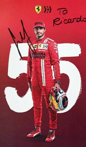 Autograph Carlos Sainz jr Autogramm