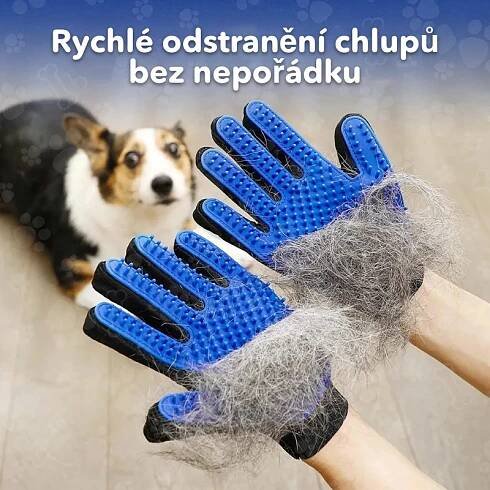 Rukavice na vyčesávání srsti pro psa i kočku