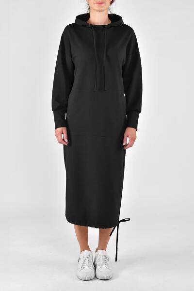 Oversize mikinové šaty dlouhé - černé - Fashion - Atelier Moravec