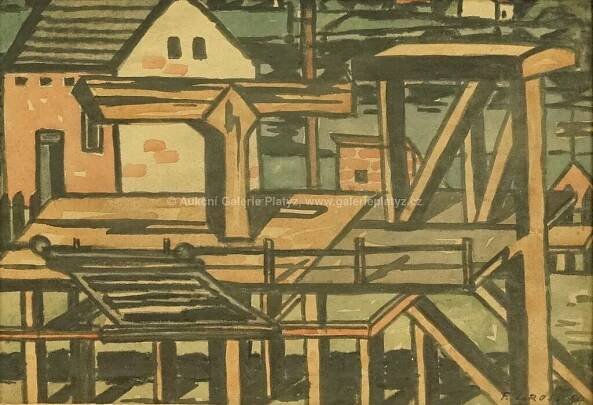 František Gross / Staveniště - detail aukce « Aukce « Aukční Galerie Platýz