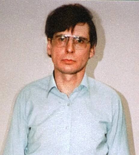Mugshot of serial killer Dennis Nilsen.