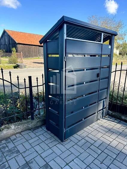 přístřešek na popelnice 130x40cm - Antracit - střecha spád dozadu TS779
