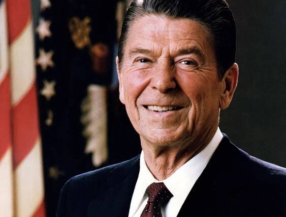 Portrait of Ronald Reagan, the 40th President of the United States