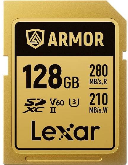 LEXAR SDXC 128GB ARMOR Gold UHS-II U3 Stainless Steel