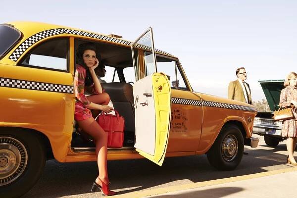 MAD MEN Season 7 Images. MAD MEN Stars Jon Hamm, Elisabeth Moss, and John Slattery