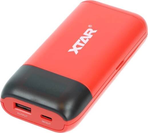 XTAR PB2SL 2-cestná nabíječka a powerbanka, pro Li-ion baterie, s displejem, pro baterie 18650, 21700 chráněné QC3.0, PD3.0