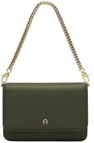 Aigner wallet with shoulder strap green buy cheap