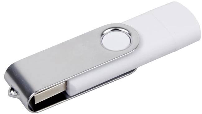 Klasický USB flash disk TWISTO OTG - duální bílá