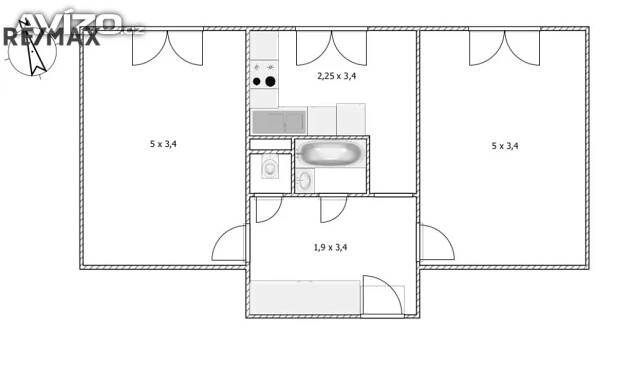Foto inzerátu Pronájem bytu 2+1, 54 m², Josefa Lady, Frýdek-Místek - Místek,