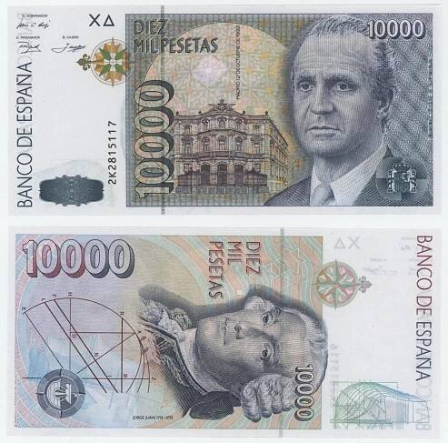 ŠPANĚLSKO 10000 Pesetas 1992 P-166 UNC - Bankovky