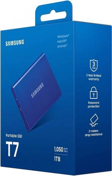 Samsung Portable SSD T7 1TB modrý