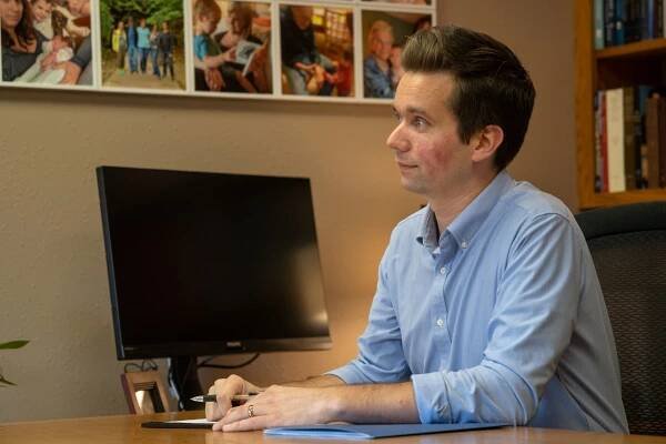 Ben Wright, working