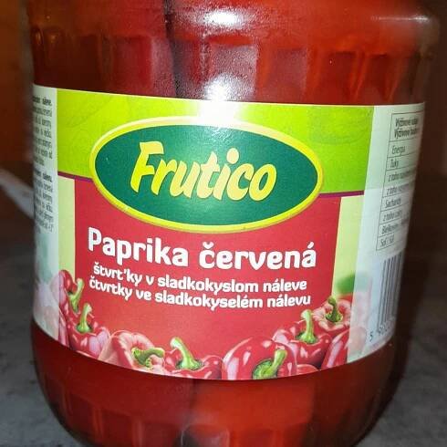 Paprika červená ve sladkokyselém nálevu Frutico