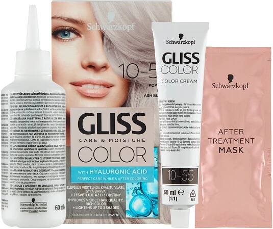 Gliss Color - Barva na vlasy 10-55 popelavě plavá | Rossmann.cz 