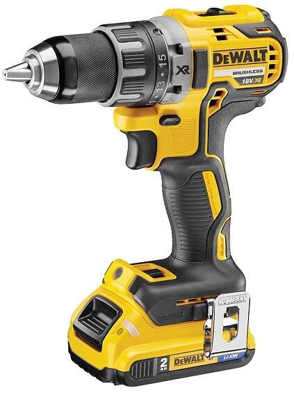 AKU vrtací šroubovák DCD791P2 18V XR Li-Ion, 70Nm, 2x18V / 2,0Ah, kufr