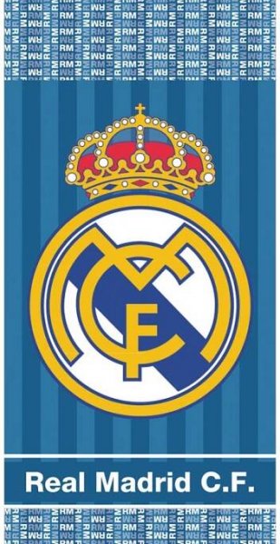 Fotbalová osuška Real Madrid Blue Stripes - Levné-povlečení.cz
