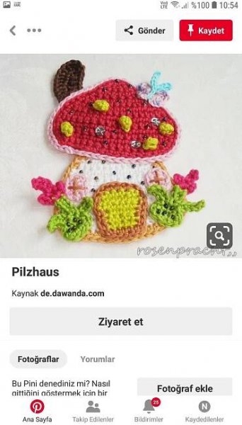 the app is showing an image of a mushroom with flowers and leaves on its face