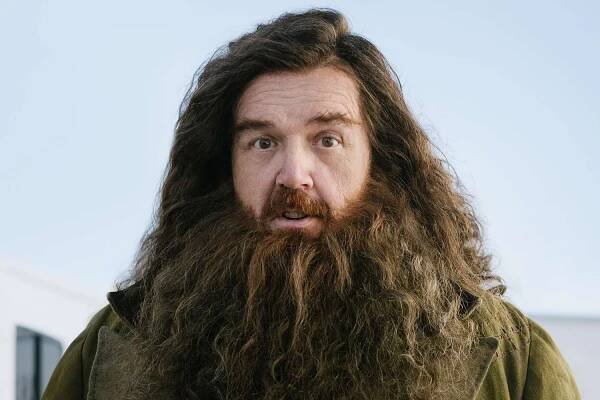 HBO has released a first look photo of Nick Frost as Rubeus Hagrid