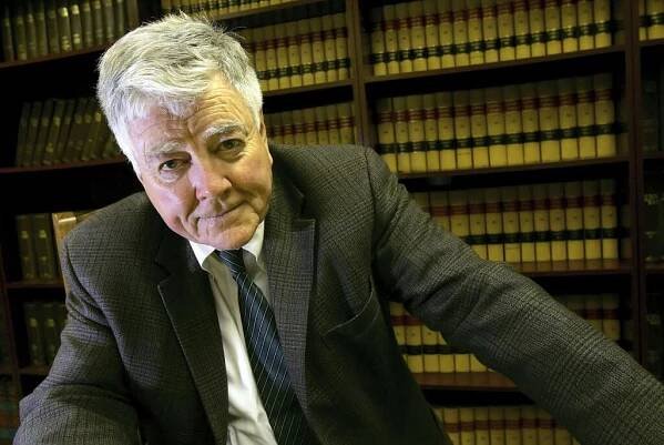FILE - Republican primary challenger for Rep. Richard Pombo's seat, former Rep. Pete McCloskey, is shown at his law office in Redwood City, Calif., March 16, 2006. Former California Congressman McCloskey, who ran as a Republican challenging President Richard Nixon in 1972, has died Wednesday, May 8, 2024, at age 96. McCloskey was a pro-environment, anti-war lawmaker who co-authored the federal Endangered Species Act and co-founded Earth Day. (AP Photo/Jeff Chiu, File)