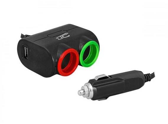 AUTOMOBILOVÁ NABÍJEČKA USB LTC 2GN USB 1,2A 120W 12-24V NAPÁJECÍ ADAPTÉR ZAPALOVAČ
