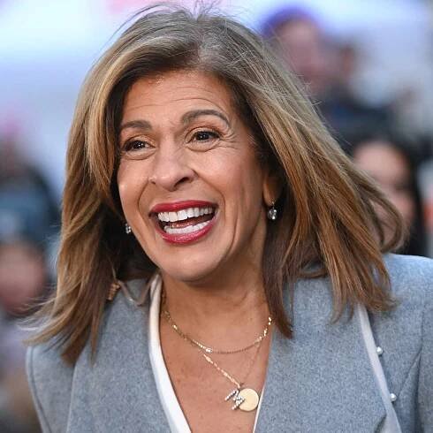 Hoda Kotb is seen at the NBC "Today" Show at Rockefeller Plaza on January 10