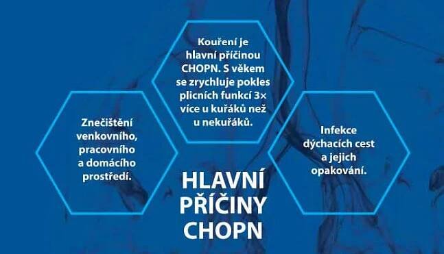 hlavní příčiny chronické obstrukční plicní nemoci