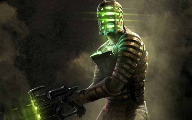 digital Art, Glowing, Men, Gun, Video Games, Dead Space, Dead Space 2,  Smoke, Mask Wallpapers HD / Desktop and Mobile Backgrounds