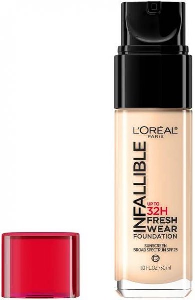 L'Oreal Paris Infallible Fresh Wear 32 Hr Liquid Foundation Makeup, 412 Warm Ivory, 1 fl oz - Walmart.com