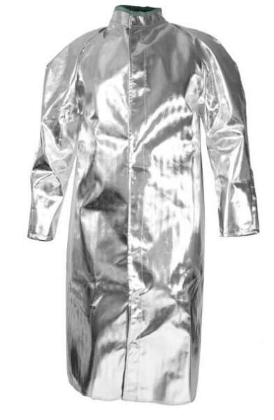 National Safety Apparel® Silver Aluminized Acrysil Coat With Snap Front