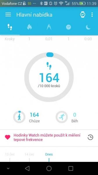 Alcatel One Touch Watch . aplikace fitness 1