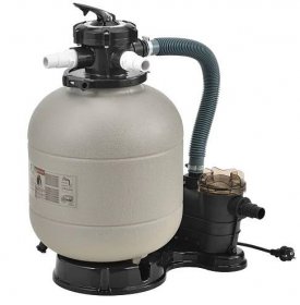 Písková filtrace béžová - 400 mm 12 m³/h 5cestný ventil 400 W Bazénová filtrace s čerpadlem Bazénová filtrace s indikátorem tlaku