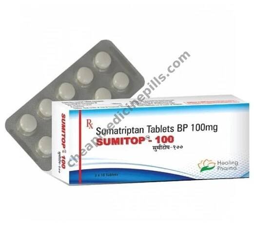 Sumitop Tablet (Sumatriptan 100 mg) - Cheap Migraine Pills