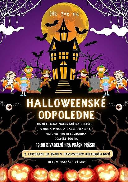 Halloweenské odpoledne v kulturním domě