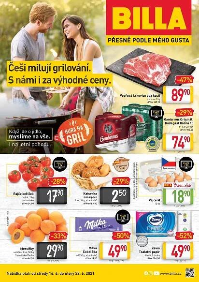 BILLA.cz - Velký leták od středy 16. 6. do úterý 22. 6. 2021 - Strana 1