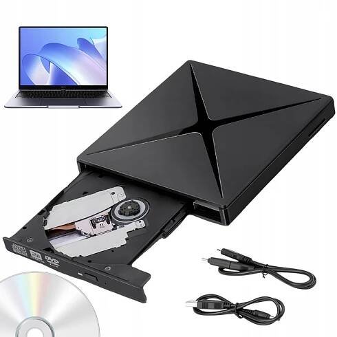 EXTERNÍ PŘENOSNÁ MECHANIKA DVD CD PŘEHRÁVAČ ČTEČKA USB DISKŮ PRO NOTEBOOK