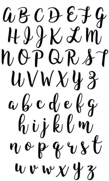 Abecedario en lettering | Hand lettering alphabet, Lettering alphabet fonts, Lettering alphabet