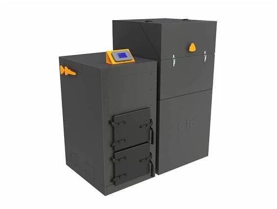 Automatický kotel na tuhá paliva BENEKOV C 17 Premium, výkon 19 Kw, zásobník 330 litrů - levý
