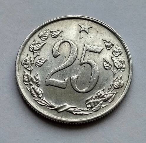 25 haléř 1963 ČSSR (Sbírkový stav). - Numismatika
