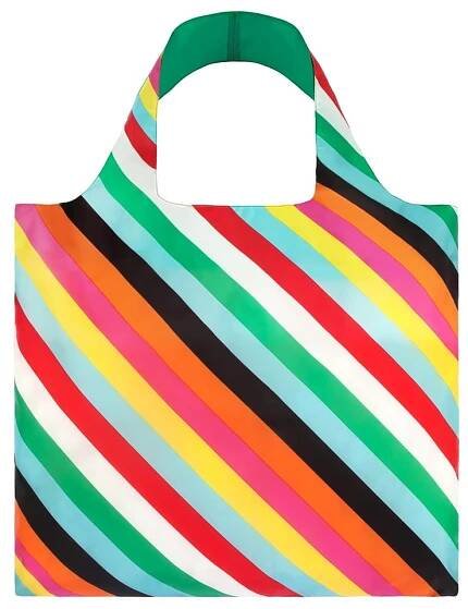 Skládací nákupní taška s kapsičkou LOQI Stripes