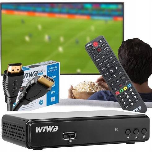 Tuner DVB-T2 Wiwa H.265 + Kabel Libox LB0002-1 HDMI – HDMI 1 m