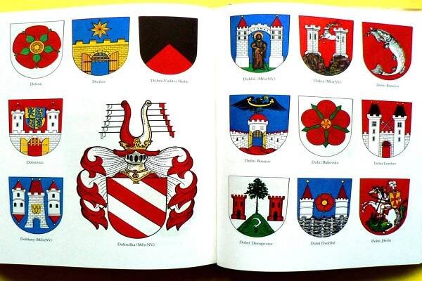 🔴 Městské znaky v českých zemích 146 barevných stran se znaky 1985 🔴 ...