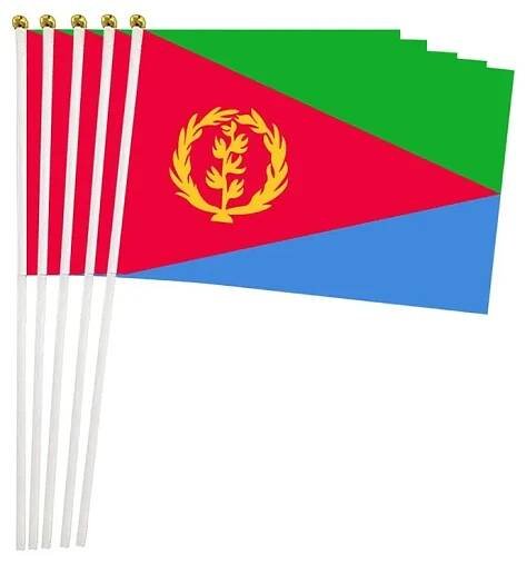 Vlajka Eritrea 14 x 21 cm na plastové tyčce