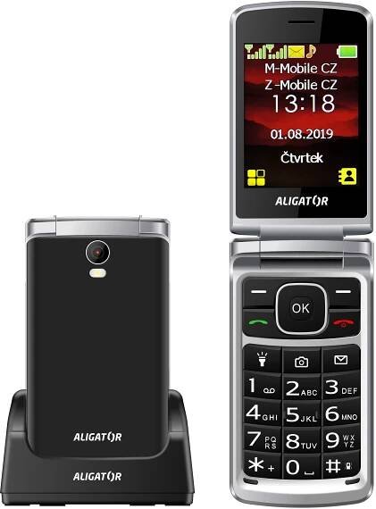 Aligator V710 Senior černá-stří.+nab.st